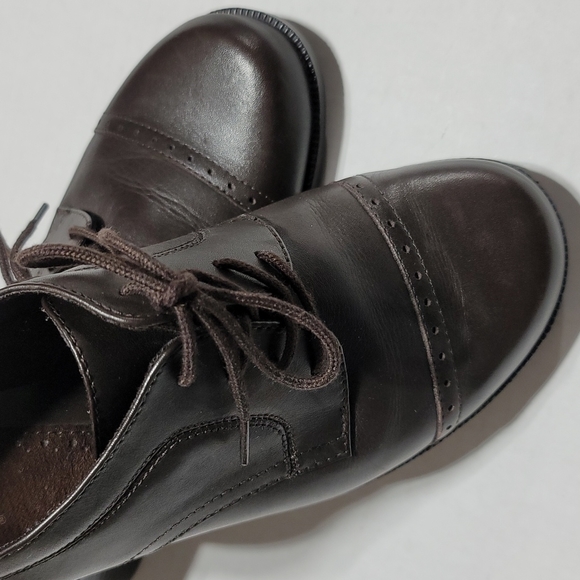 WHITE MOUNTAIN CASUAL CLASSIC DARK ACADEMIA LACE UP BROWN LEATHER LOAFERS 10W - Picture 11 of 13